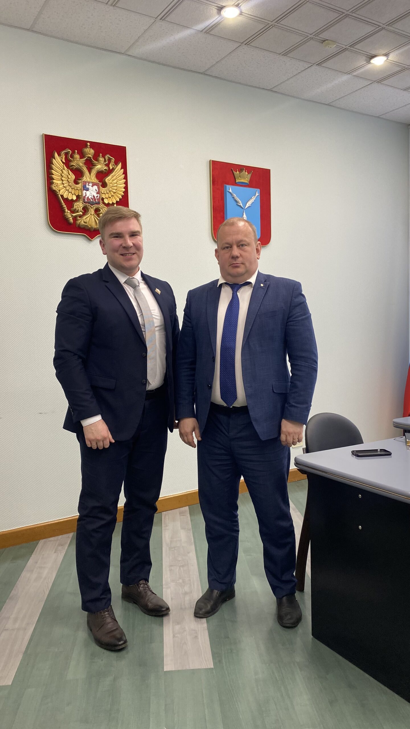 Андрей Добрынин с заместителем Председателя Правительства Саратовской области и министром промышленности и энергетики Михаилом Николаевичем Торгашиным