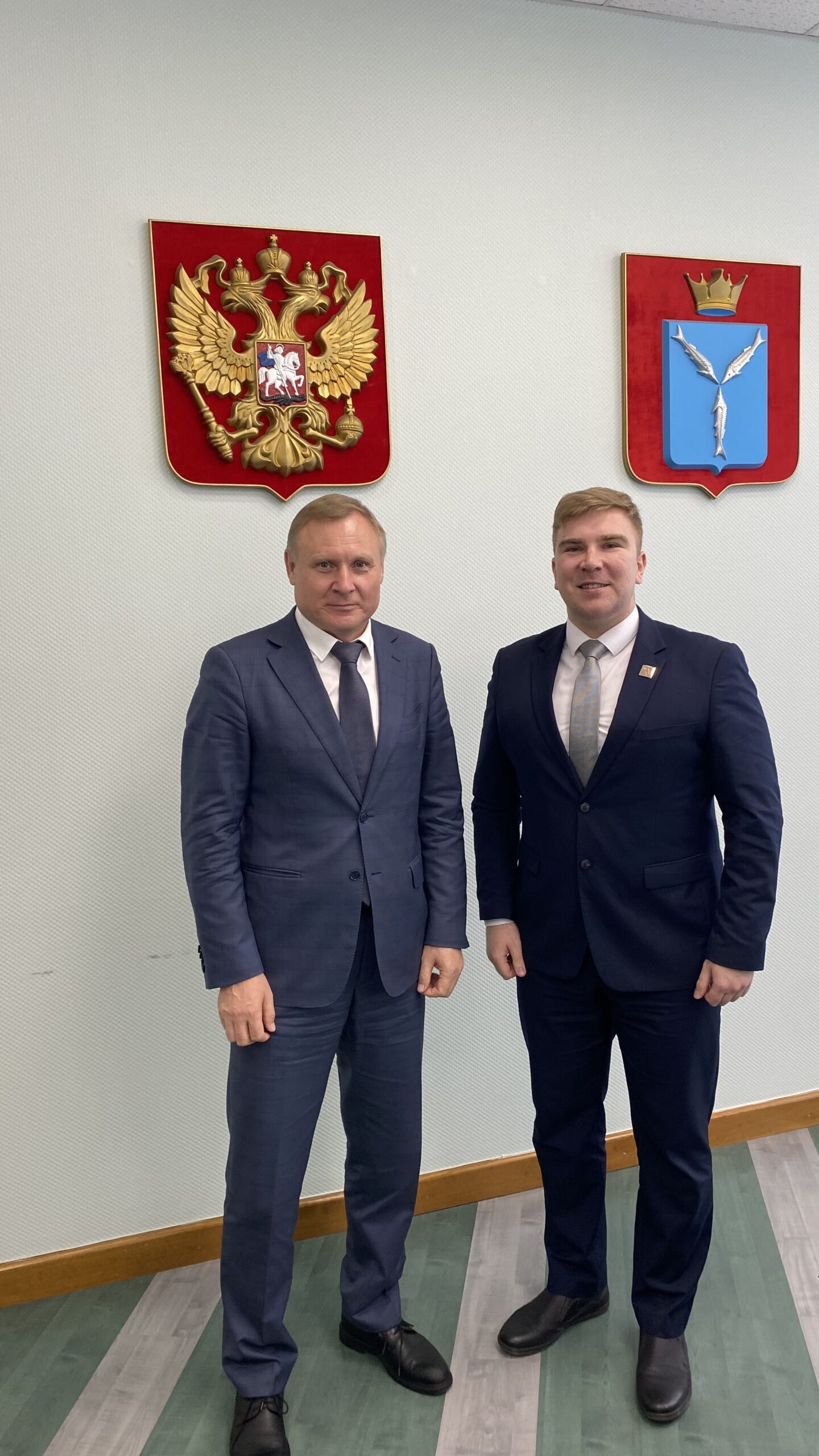 Андрей Добрынин с заместителем Председателя Правительства Саратовской области Владимиром Владимировичем Поповым